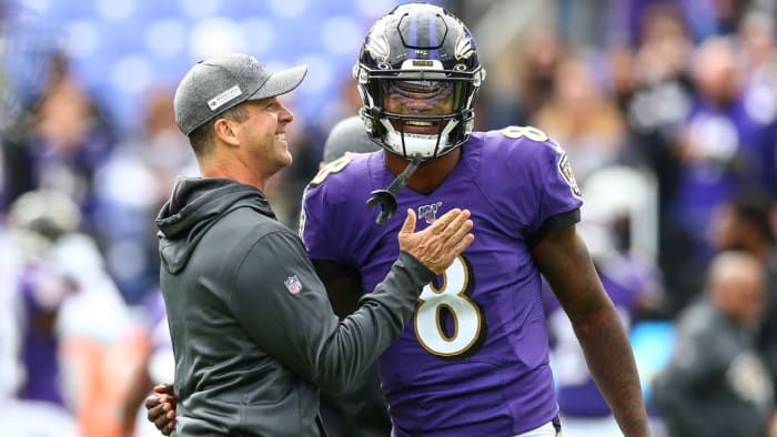 john harbaugh lamar jackson